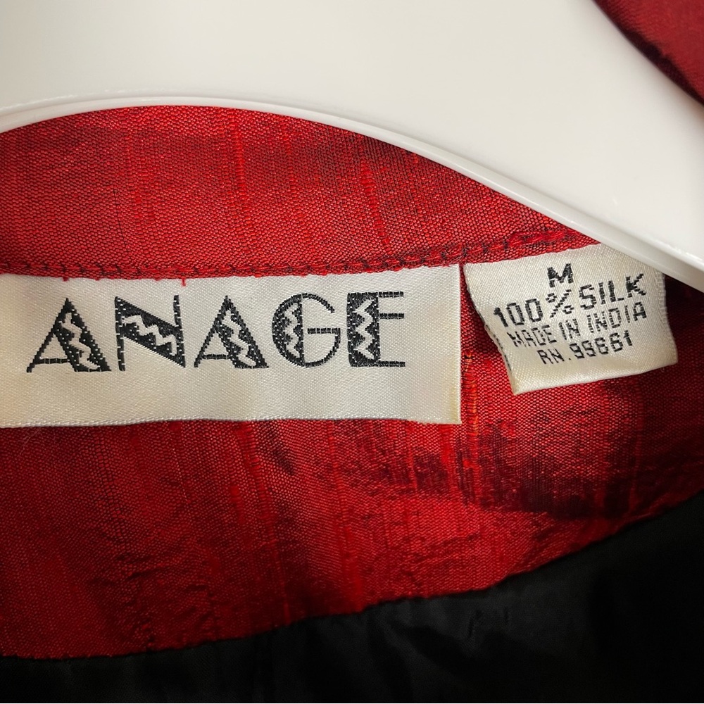 Anage Red Embroidered Jacket, M - Picture 6 of 8